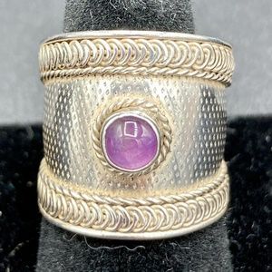 Sterling silver amethyst ring